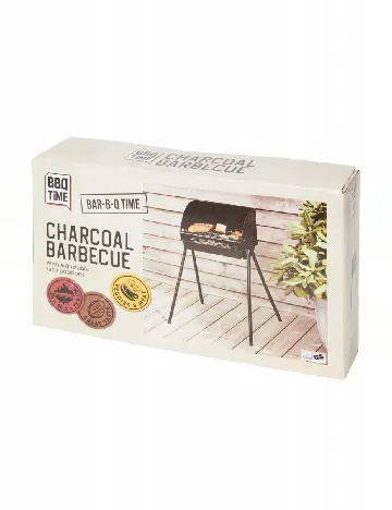 Gratar pe carbune BBQ TIME, negru