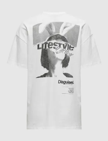 Tricou Only, alb
