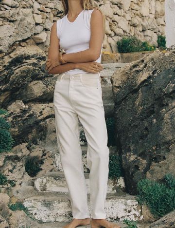 Blugi Zara, alb