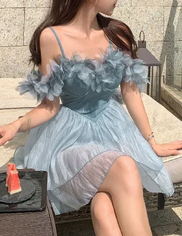 Costum de baie Dazy, albastru