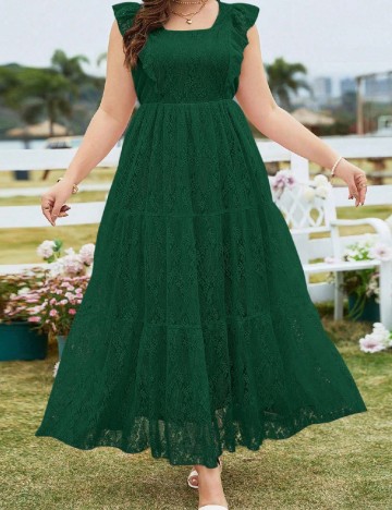 Rochie lunga SHEIN CURVE, verde