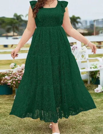 Rochie lunga SHEIN CURVE, verde