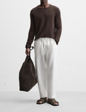 Pantaloni Zara, alb