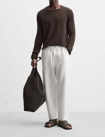 Pantaloni Zara, alb