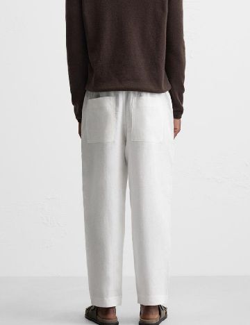 Pantaloni Zara, alb