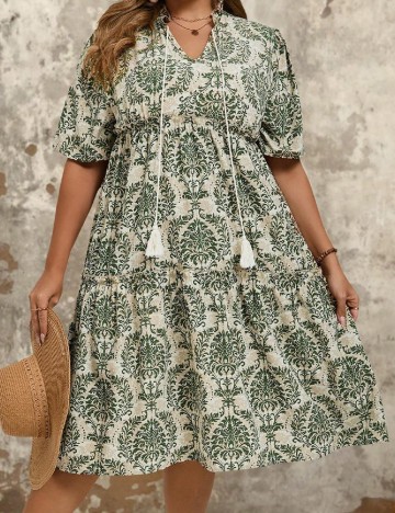 Rochie scurta SHEIN CURVE, verde