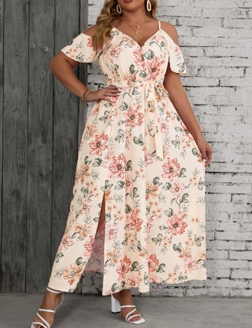 Rochie lunga SHEIN CURVE, floral print