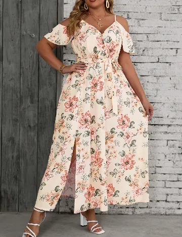 Rochie lunga SHEIN CURVE, floral print