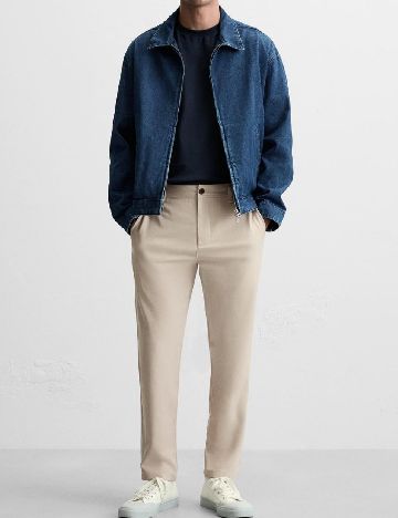 Pantaloni Zara, crem