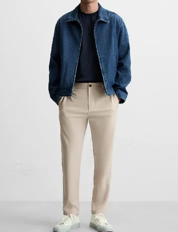 Pantaloni Zara, crem