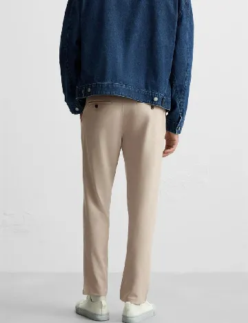 Pantaloni Zara, crem