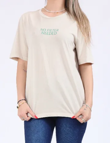 Tricou Only, bej