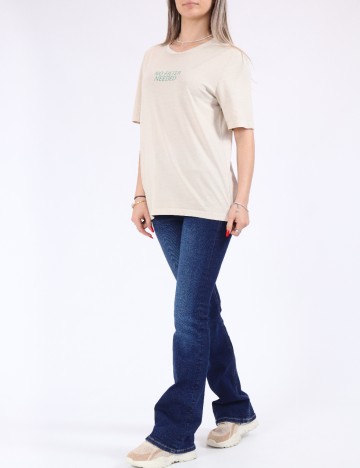 Tricou Only, bej