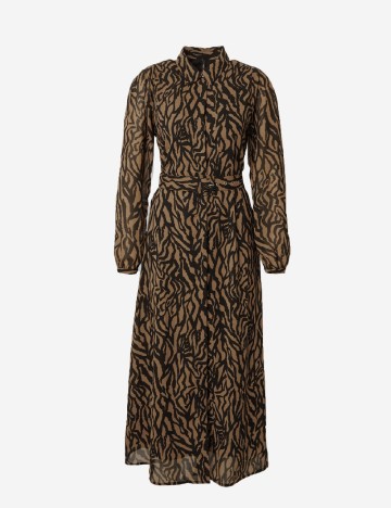 Rochie lunga Only, negru/maro