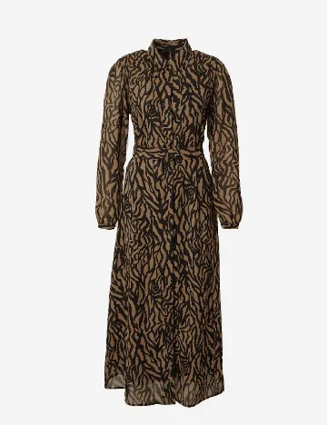 Rochie lunga Only, negru/maro