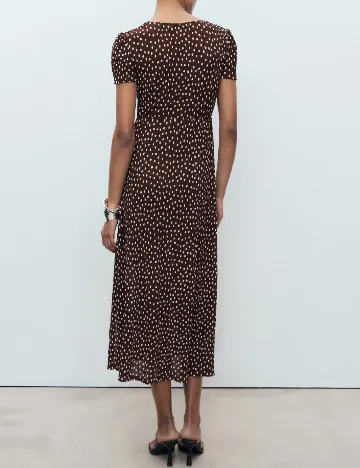 Rochie medie Mango, maro