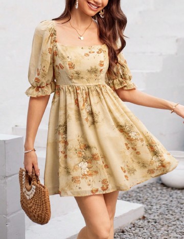 Rochie scurta SHEIN, maro