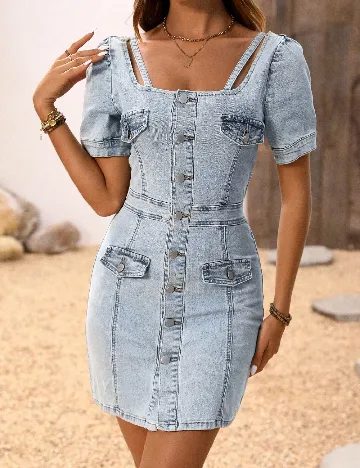Rochie scurta SHEIN, albastru