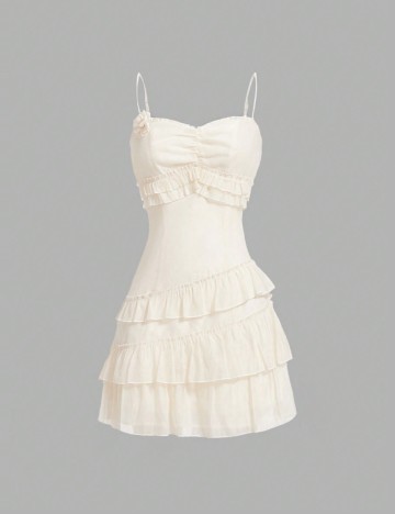 Rochie scurta SHEIN, crem