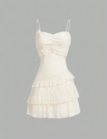 Rochie scurta SHEIN, crem