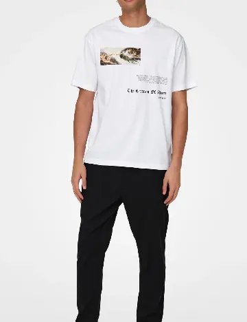 Tricou Only, alb