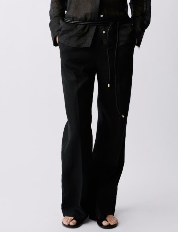 Pantaloni Mango, negru