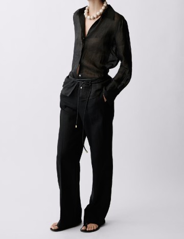 Pantaloni Mango, negru