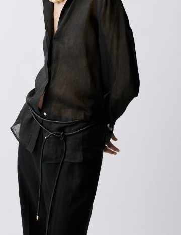 Pantaloni Mango, negru