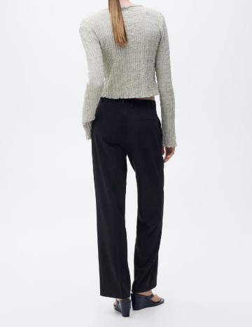 Pantaloni Mango, bleumarin inchis