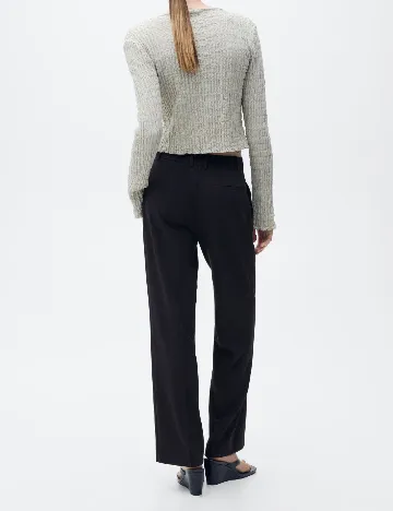 Pantaloni Mango, bleumarin inchis