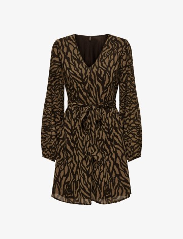 Rochie scurta Only, negru/maro