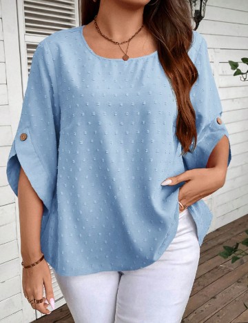 Bluza SHEIN CURVE, albastru
