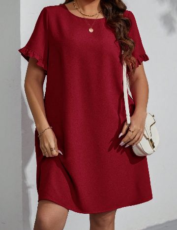 Rochie scurta SHEIN CURVE, rosu