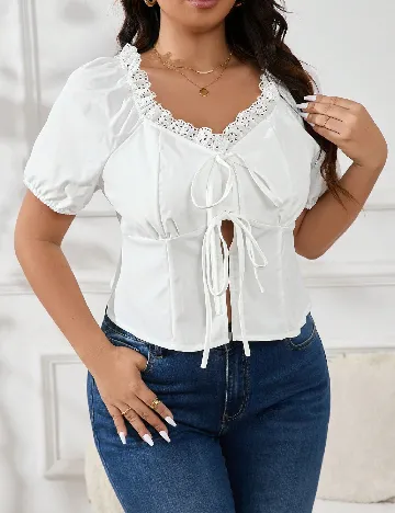 Bluza SHEIN CURVE, alb