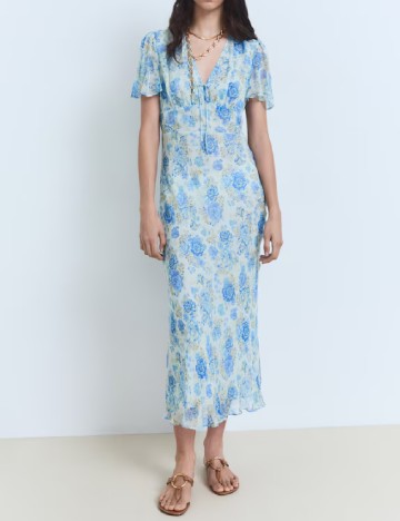 Rochie medie Mango, albastru