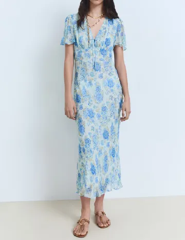Rochie medie Mango, albastru