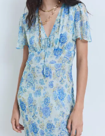 Rochie medie Mango, albastru