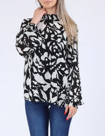 Bluza Only, alb/negru