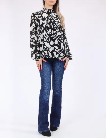 Bluza Only, alb/negru