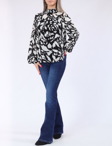 Bluza Only, alb/negru