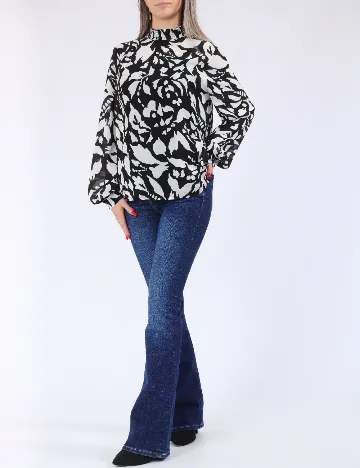 Bluza Only, alb/negru