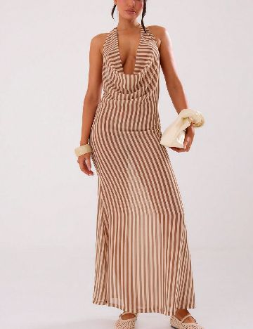 Rochie de plaja SHEIN, maro