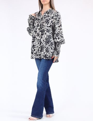 Camasa Vero Moda, alb/negru
