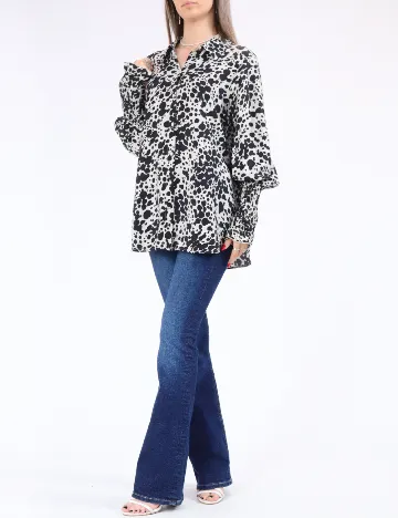 Camasa Vero Moda, alb/negru