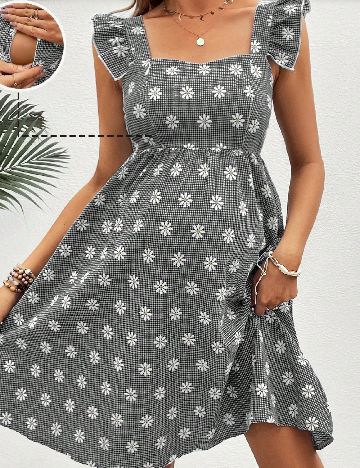 Rochie scurta SHEIN Maternity, gri