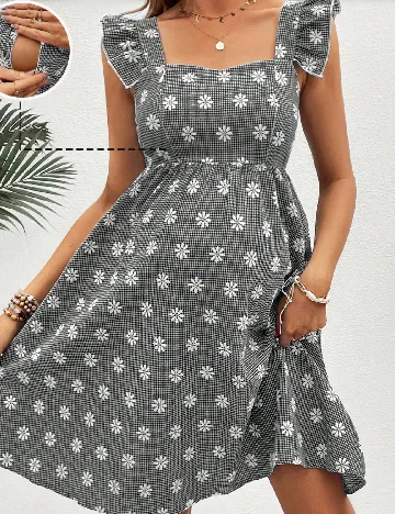 Rochie scurta SHEIN Maternity, gri