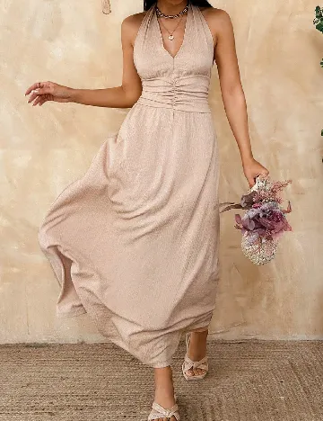 Rochie lunga SHEIN, crem