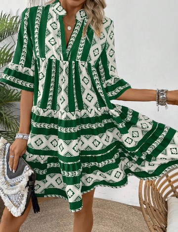 Rochie scurta SHEIN, verde