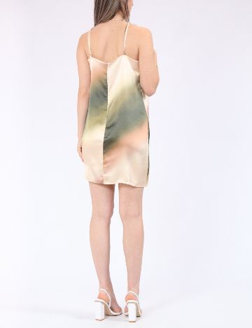 Rochie scurta Only, verde/crem