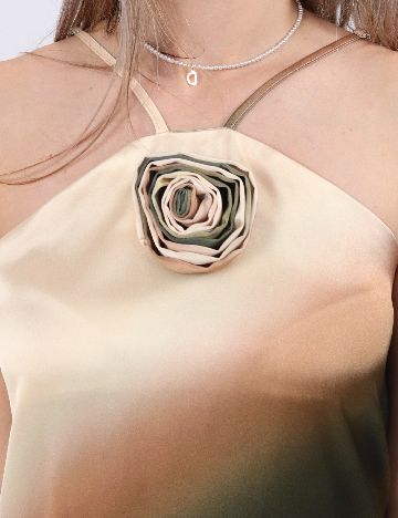 Rochie scurta Only, verde/crem